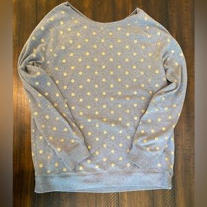 Old navy gold spotted grey sweatshirt. Size medium.